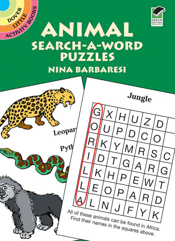 Dover Publications Animal Search-A-Word Puzzles Book