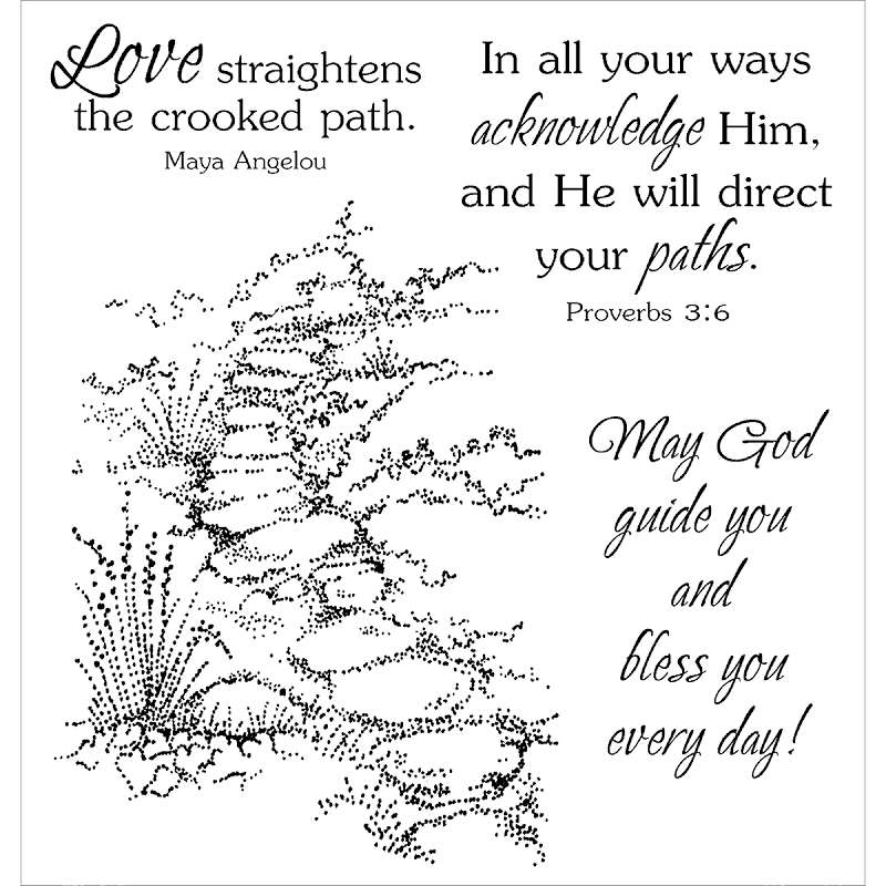 Inky Antics Clear Stamp Set 4"X4" Guided Path