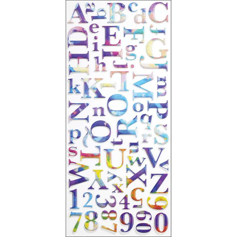 Sticko Alphabet Stickers Watercolor