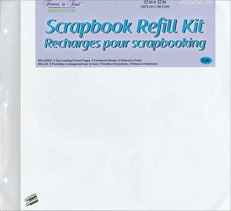 MultiCraft Imports Post Bound Album Refills 12"X12" 5/Pkg  