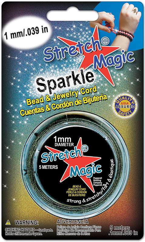 Stretch Magic Bead & Jewelry Cord 1mmX5m Glitter Gold