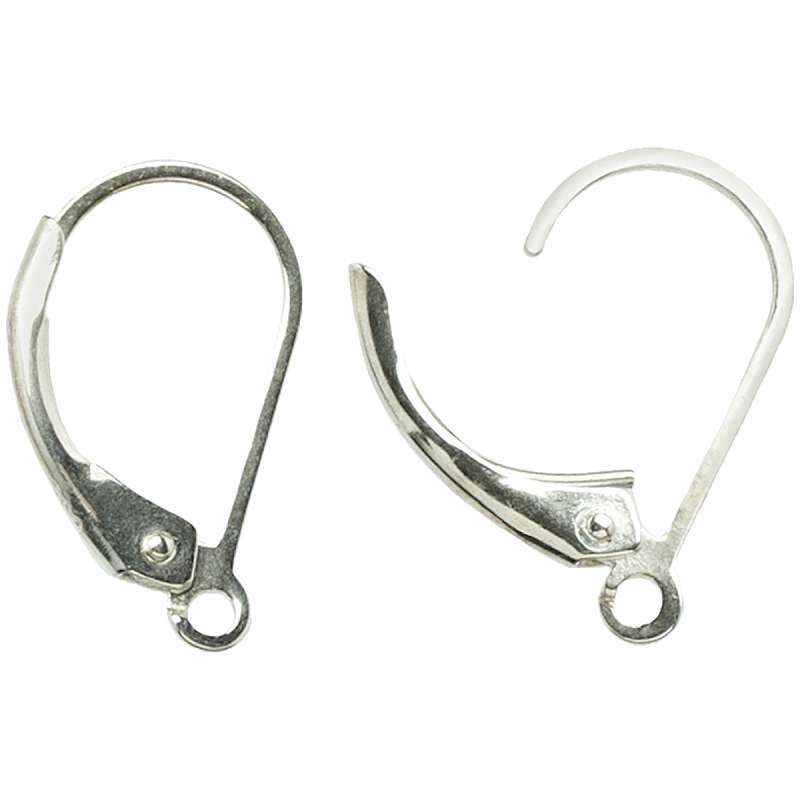 Plated Silver Elegance Metal Findings Lever Earrings 6/Pkg