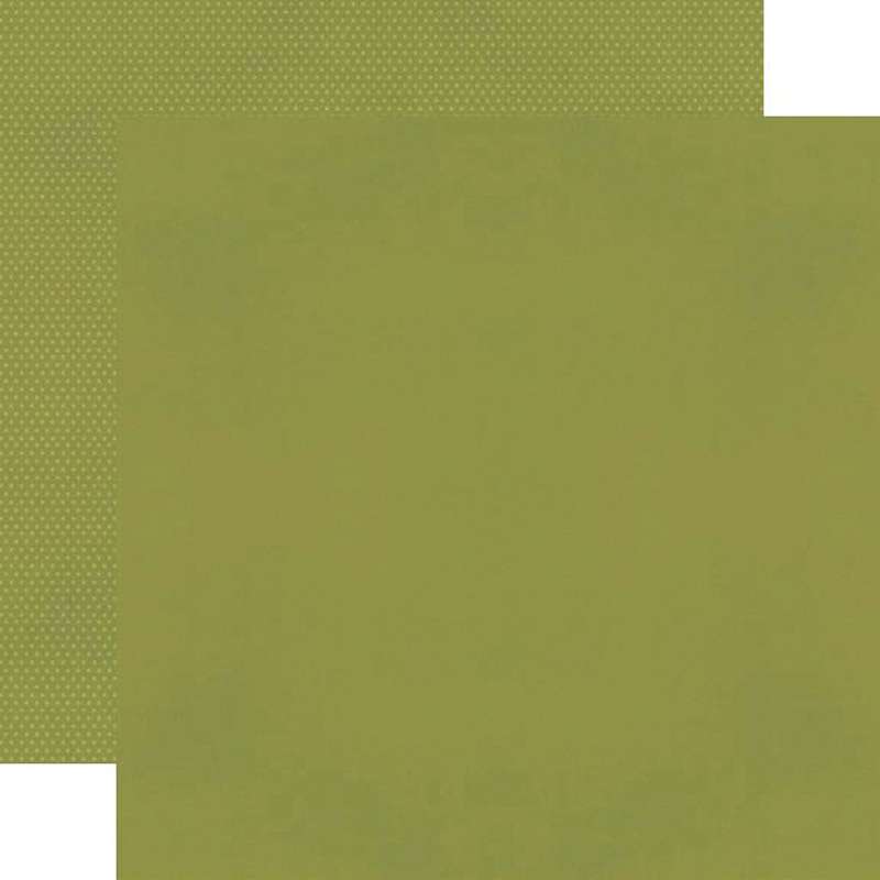 Simple Stories Color Vibe Double-Sided Cardstock 12"X12" Olive Bold
