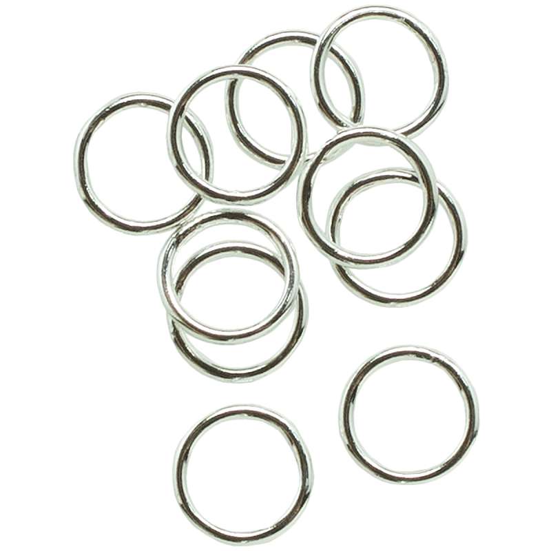 Plated Silver Elegance Metal Findings Closed Jump Rings 6mm 28/Pkg