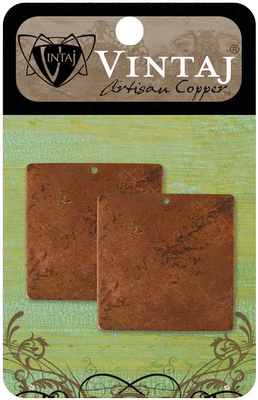 Vintaj Metal Altered Blanks Large Squares 20.5mm 2/Pkg