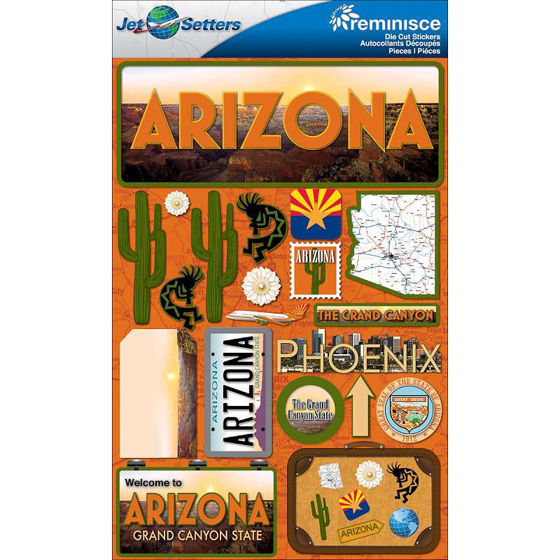 Jet Setters Dimensional Stickers Arizona
