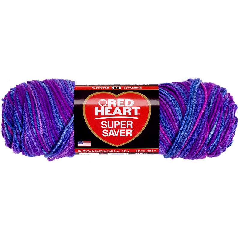 Red Heart Super Saver Yarn Grape Fizz