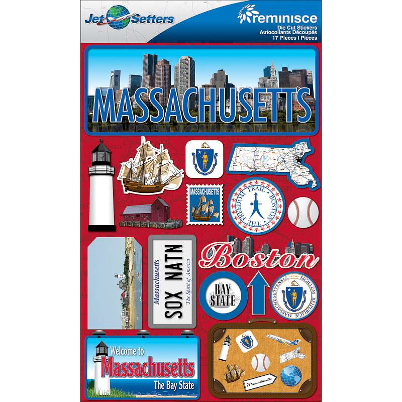 Jet Setters Dimensional Stickers Massachusetts