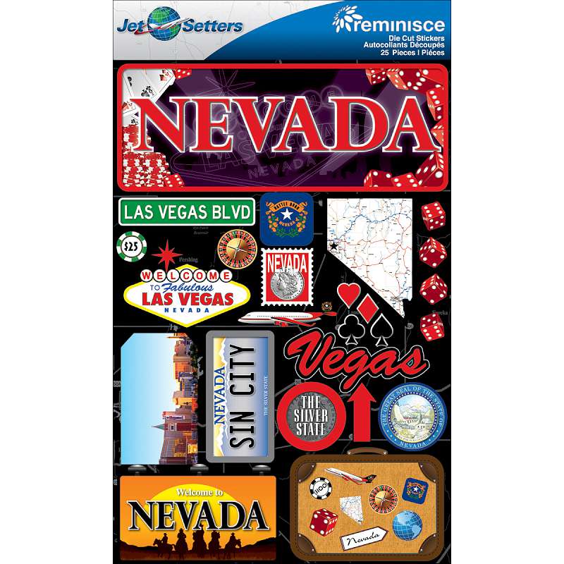 Jet Setters Dimensional Stickers Nevada