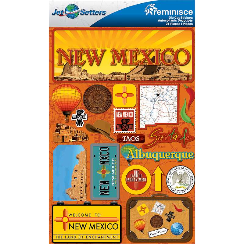 Jet Setters Dimensional Stickers New Mexico