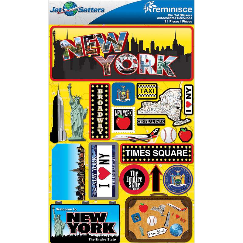 Jet Setters Dimensional Stickers New York