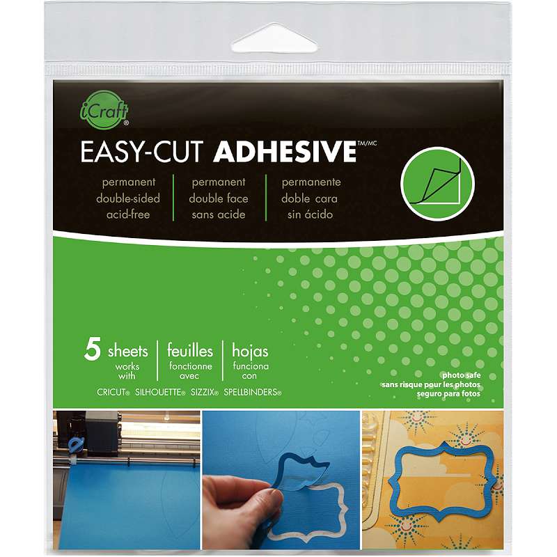 iCraft Easy-Cut Adhesive Sheets 5.75"X5.75" 5/Pkg