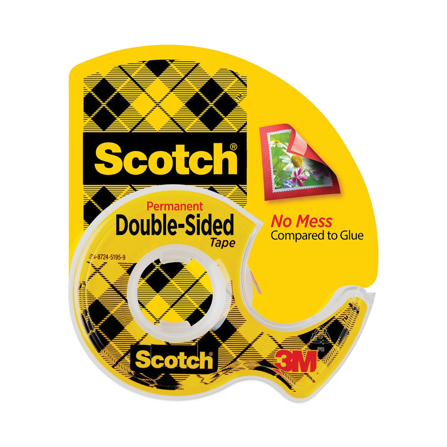 Scotch Permanent Double-Sided Tape .5"X450"