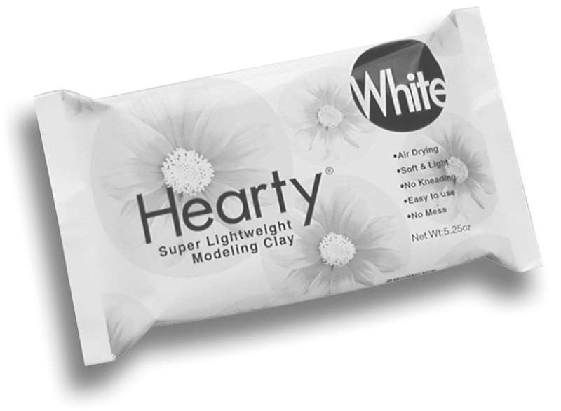 Hearty Super Lightweight Air-Dry Clay 5.25oz White