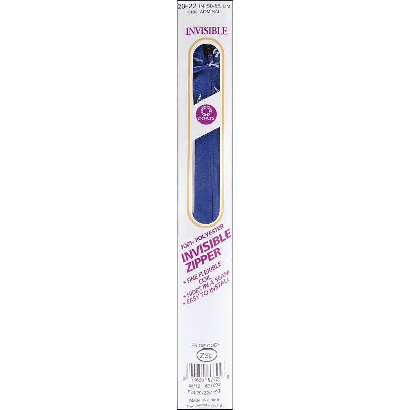 Invisible Zipper 20" To 22" Admiral
