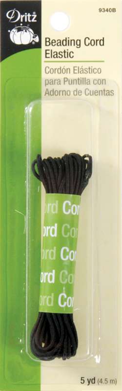Beading Cord Elastic 4yd Black