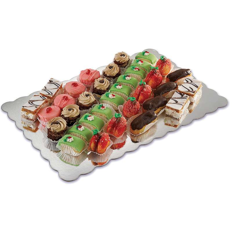 Cake Platters 13"X19" Rectangle Silver 4/Pkg