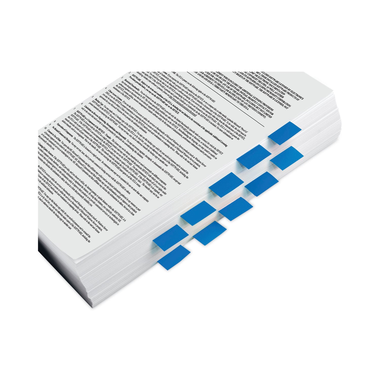 Post-it® Flags Standard Page Flags in Dispenser, Blue, 100 Flags/Dispenser