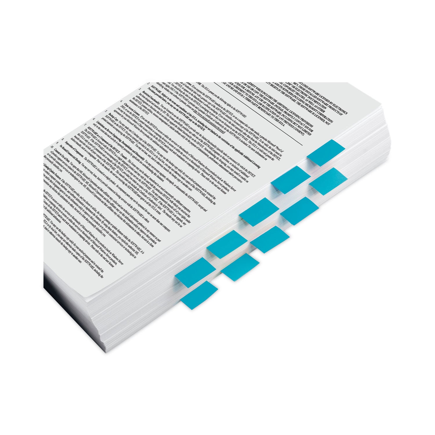 Post-it® Flags Standard Page Flags in Dispenser, Blue, 100 Flags/Dispenser