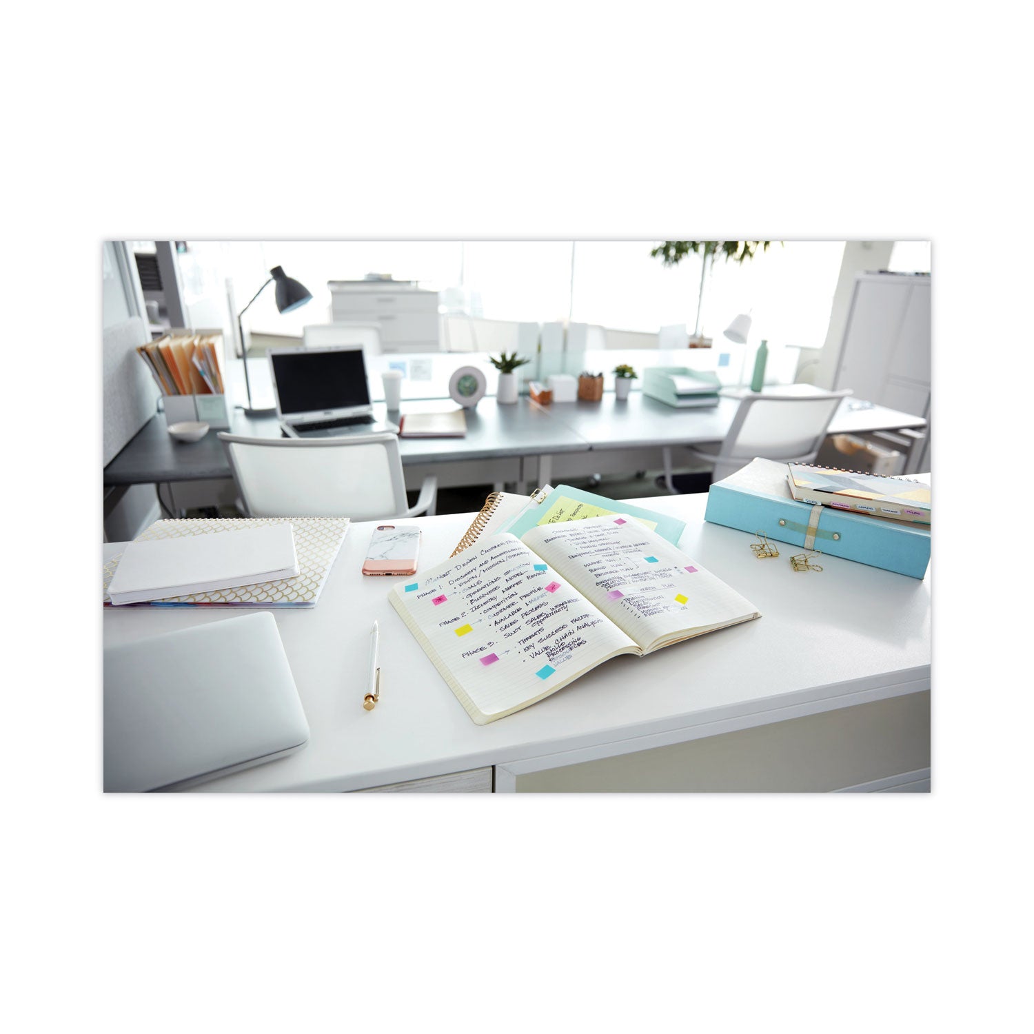Post-it® Flags Standard Page Flags in Dispenser, Blue, 100 Flags/Dispenser
