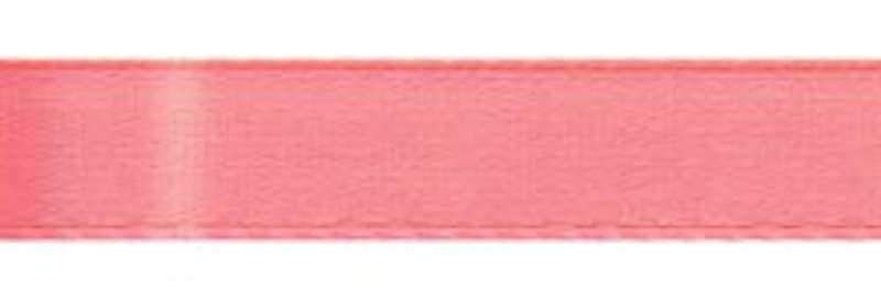 Single Face Satin Ribbon 3/8"X18' Coral Rose