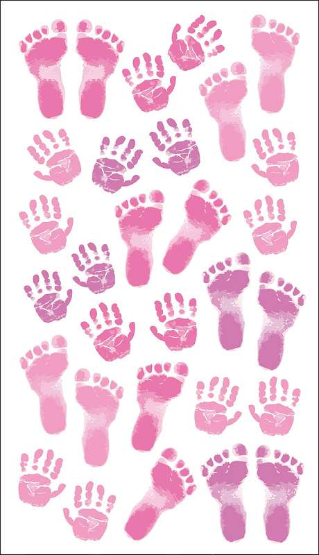 Sticko Stickers Pastel Baby Girl Prints