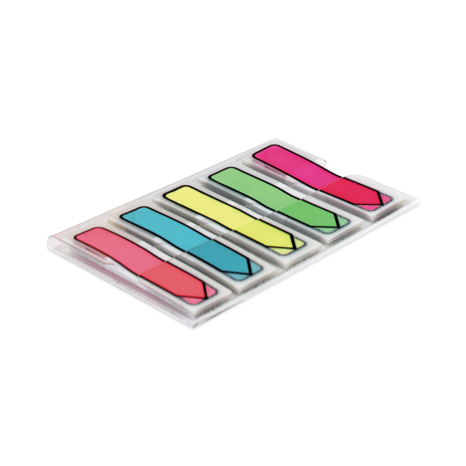 Post-it® Flags Arrow 1/2" Page Flags, Five Assorted Bright Colors, 20/Color, 100/Pack