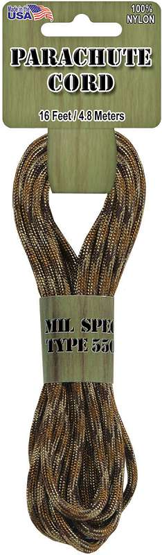 Parachute Cord 4mmx16' Desert Camo