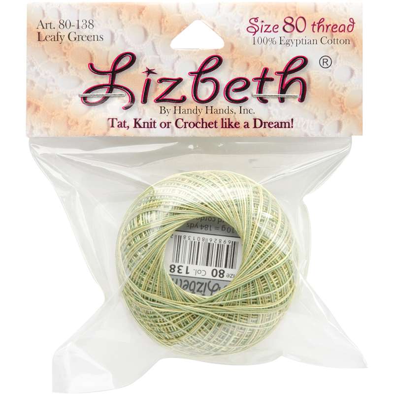 Lizbeth Cordonnet Cotton Size 80 Leafy Greens