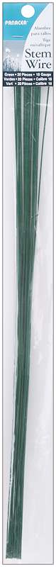Stem Wire 18 Gauge 18" 20/Pkg Green
