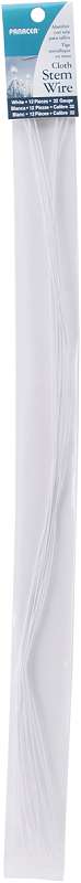 Cloth Covered Stem Wire 32 Gauge 18" 12/Pkg White