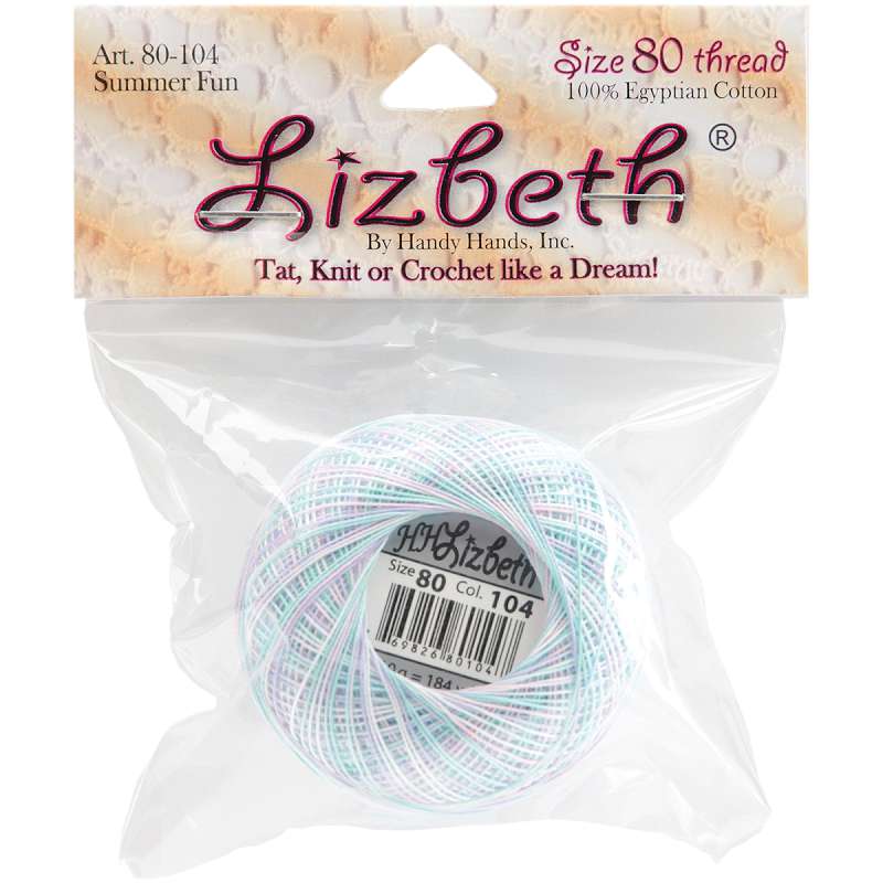 Lizbeth Cordonnet Cotton Size 80 Summer Fun