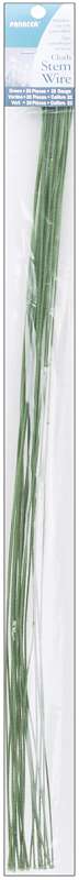 Cloth Covered Stem Wire 22 Gauge 18" 20/Pkg Green