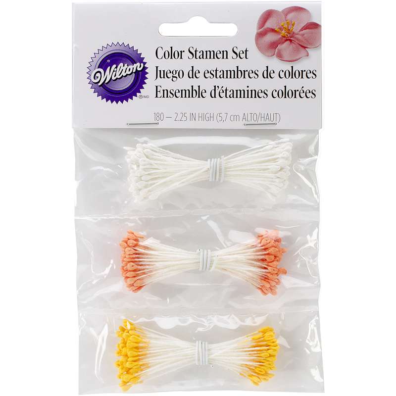 Flower Stamens 2.25" 180/Pkg Yellow, Orange & White