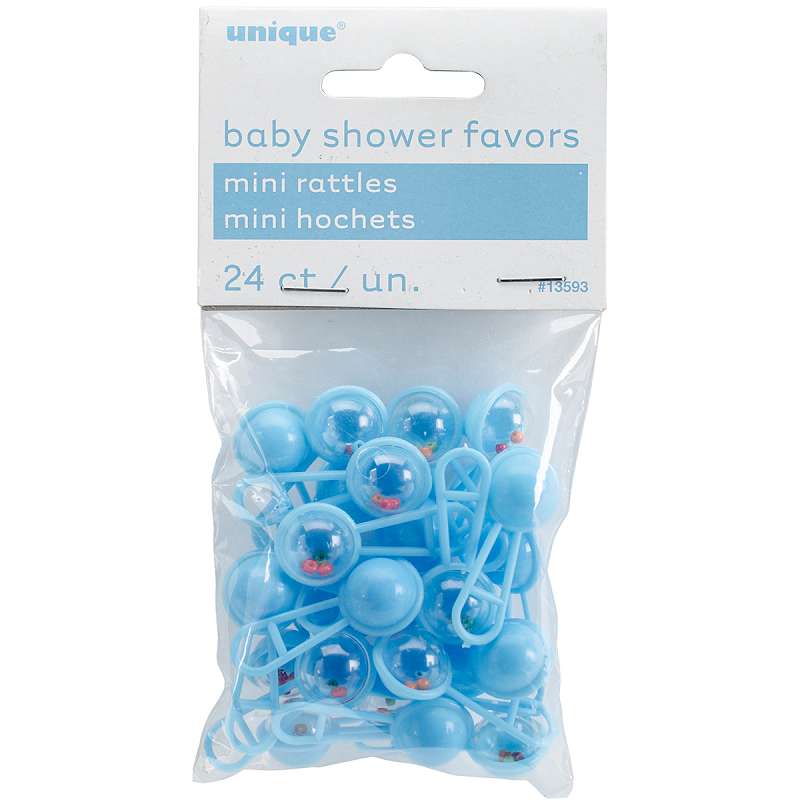 Party Favors 24/Pkg Blue Baby Rattles