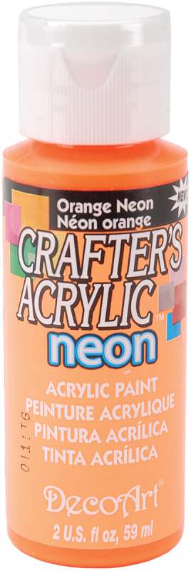 Crafter's Acrylic All-Purpose Paint 2oz Orange Neon