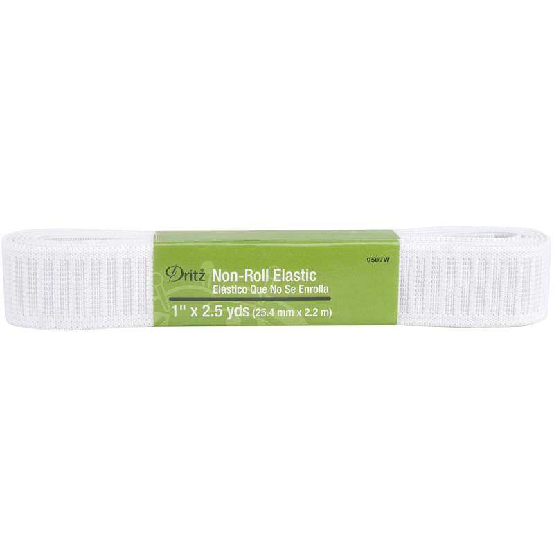 Non-Roll Elastic 1"X2-1/2yd White