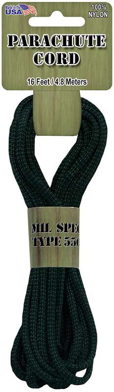 Parachute Cord 4mmx16' Forest Camo