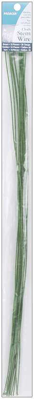 Cloth Covered Stem Wire 20 Gauge 18" 15/Pkg Green