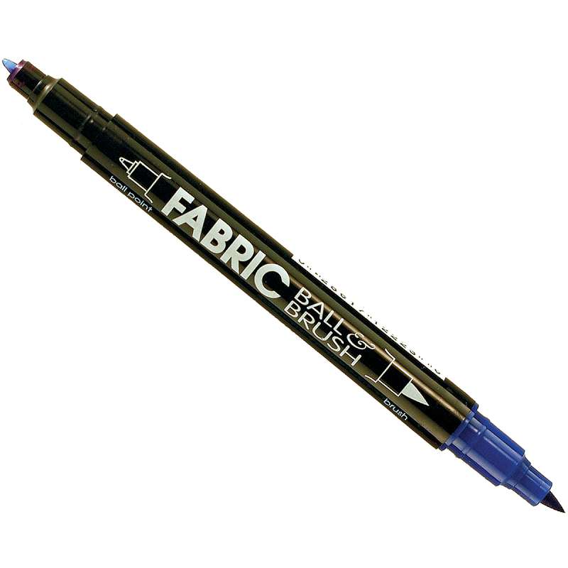 Ball & Brush Fabric Marker Blue