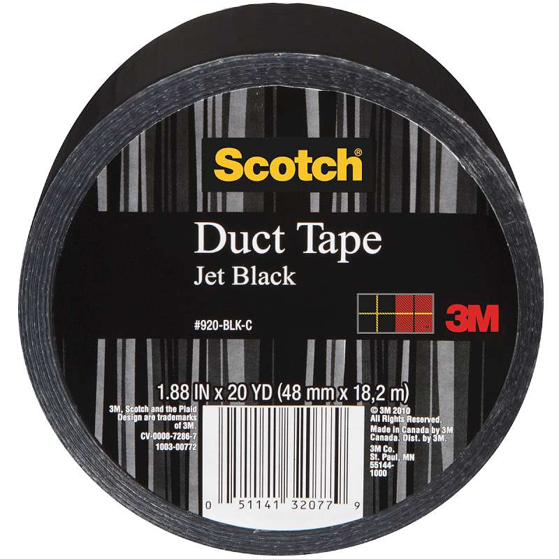 Scotch Solid Duct Tape 1.88"X20yd Jet Black
