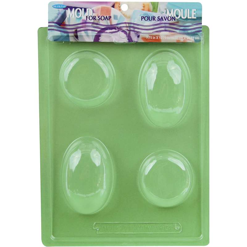 Soap Mold 7.75"X10.25" 4 Cavity - Ovals & Rounds