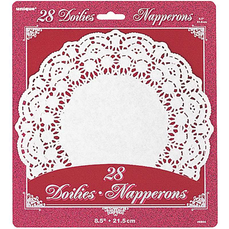 Paper Doilies 8.5" Round White 28/Pkg