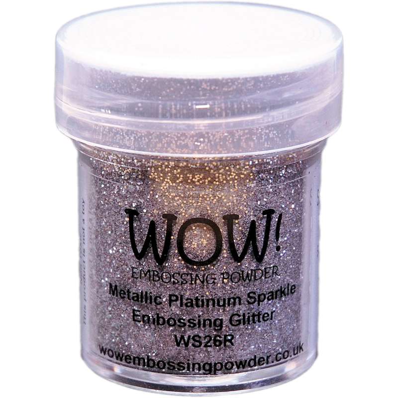 WOW! Embossing Powder 15ml Metallic Platinum Sparkle