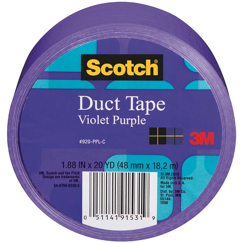 Scotch Solid Duct Tape 1.88"X20yd Violet Purple