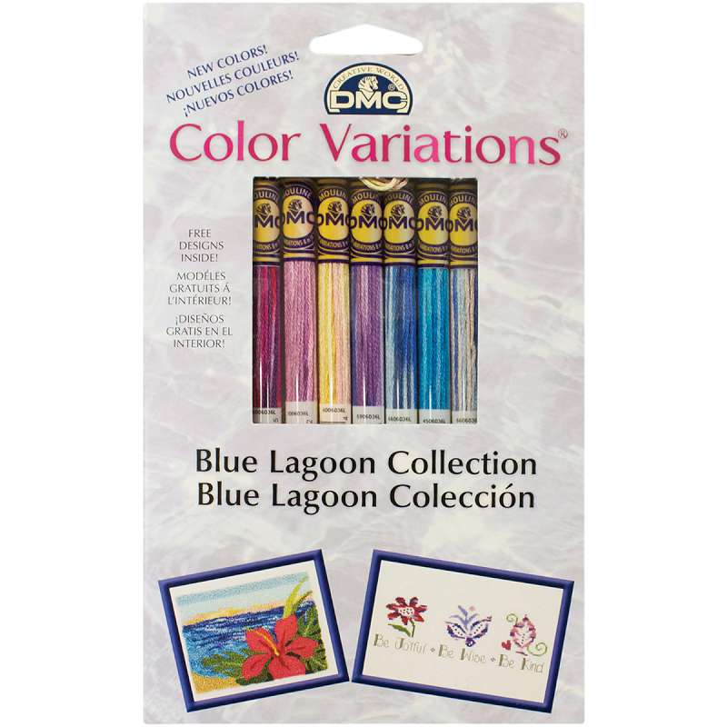 DMC Color Variations Floss Pack 8.7yd 8/Pkg Blue Lagoon