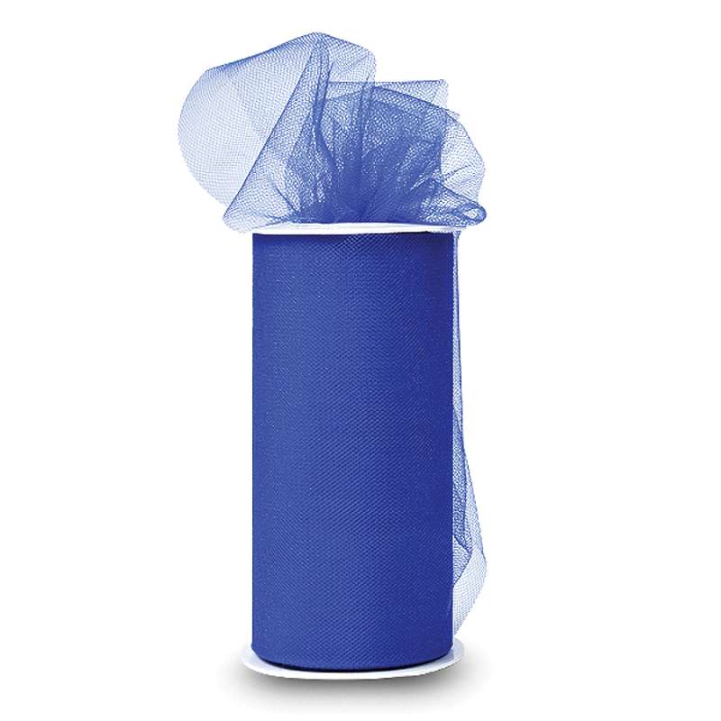 Shiny Tulle 6" Wide 25yd Spool Royal Blue