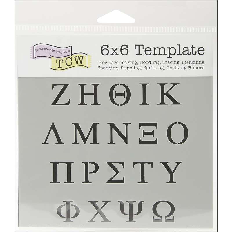 Crafter's Workshop Template 6"X6" Greek Letters