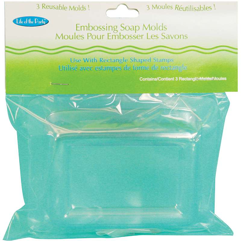 Soap Embossing Molds 2.375"X2.75" 3/Pkg Rectangle