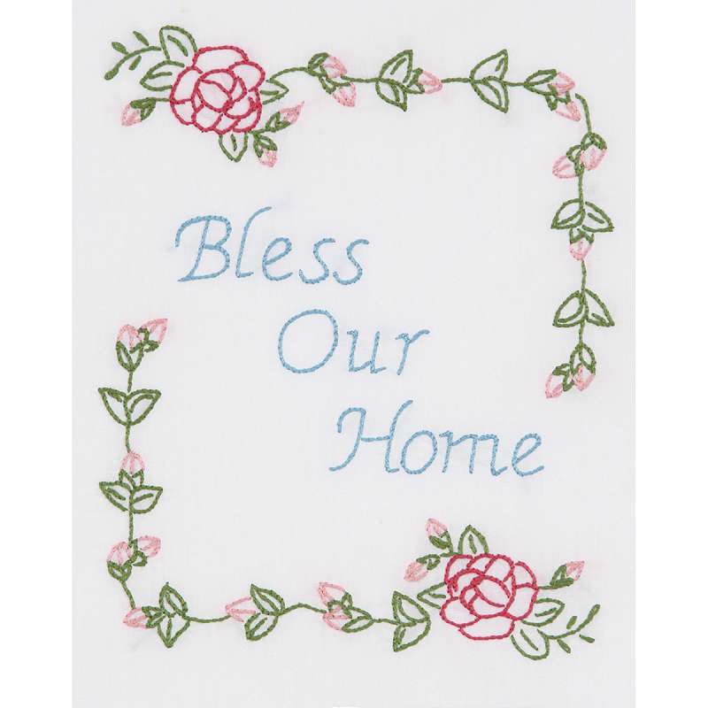 Stamped White Sampler 8"X10" Bless Our Home